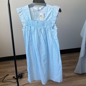 Jasmine Rose Petite gingham print nightgown cotton lightweight smock detail PM
